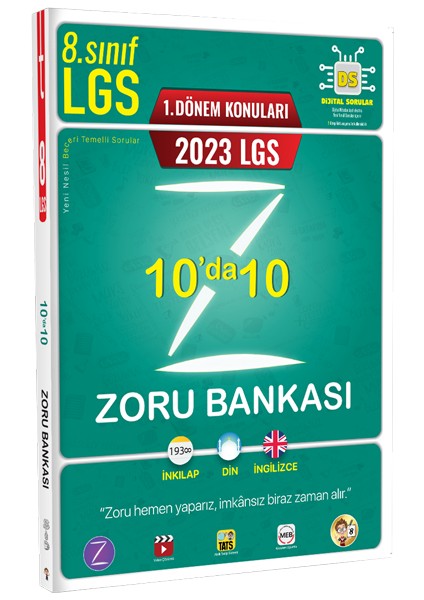 Tonguç 2023 LGS 1. Dönem 10'da 10 Soru Bankası