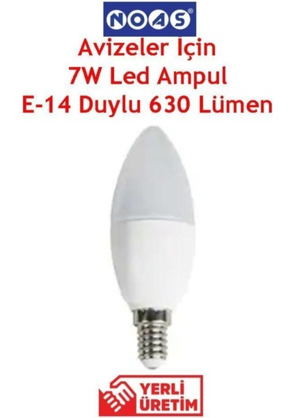 ZM Aydınlatma E-14 Duylu 7W LED Ampul Günışığı 10 Adet