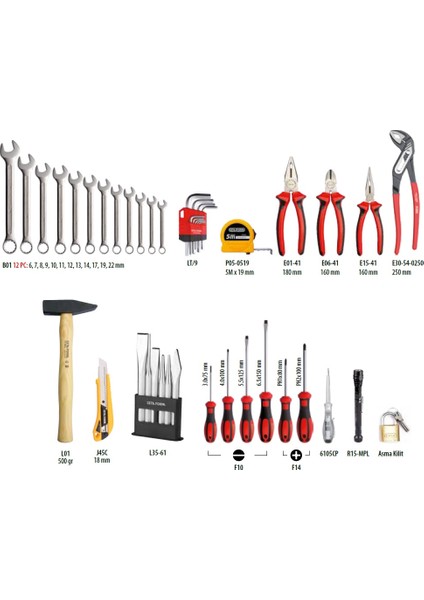 Ceta Form Ceta Form A50M-43A32H 43 Parça Mekanikçi Alet Seti (A50