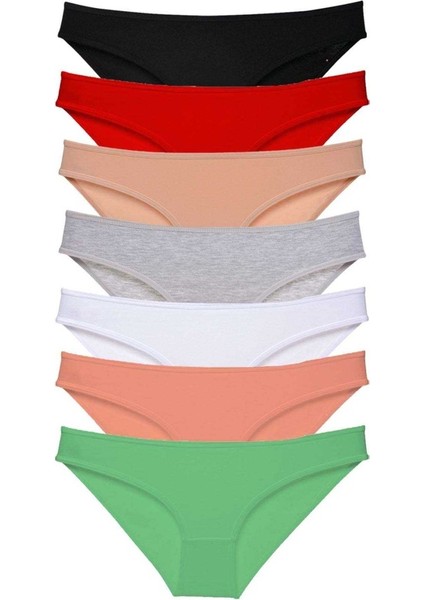 7 adet Süper Eko Set Likralı Kadın Slip Külot Set 1