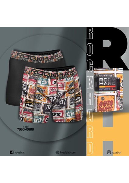 Erkek Rock Hard Erkek 2'li Boxer