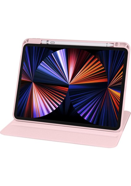 iPad Air 5 2022 10.9" M1 Uyumlu Kılıf 360 Dönebilen Kalem Bölmeli Yatay Dikey Standlı Akıllı Kapak