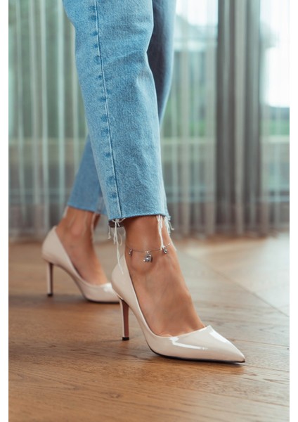 Melody Bej Rugan Sivri Burun Kadın Stiletto modelleri