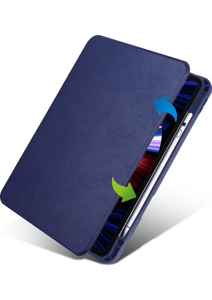 iPad Pro 11 2022 M2 Uyumlu Kılıf 360 Dönebilen Kalem Bölmeli Yatay Dikey Standlı Akıllı Kapak fiyatları