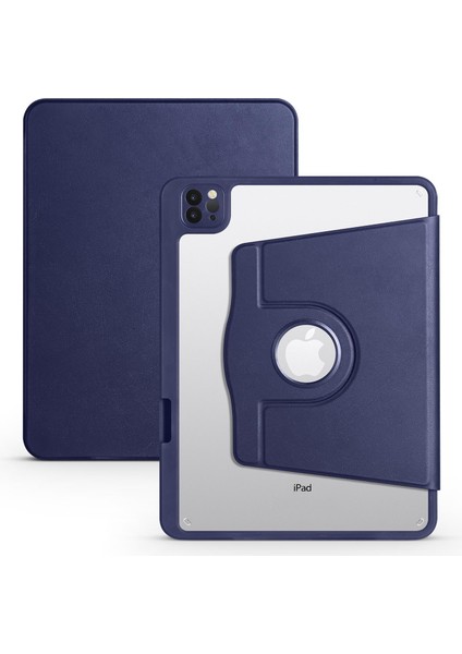 iPad Pro 11 2018 Uyumlu Kılıf 360 Dönebilen Kalem Bölmeli Yatay Dikey Standlı Akıllı Kapak