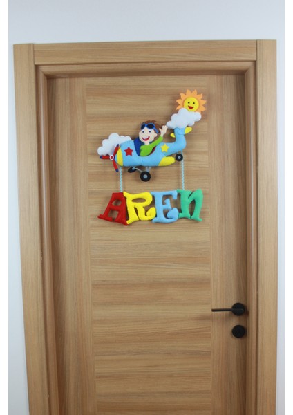 Aren Isimli Uçak Erkek Bedek Odası Kapı Süsü modelleri