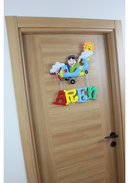 Aren Isimli Uçak Erkek Bedek Odası Kapı Süsü fırsatları