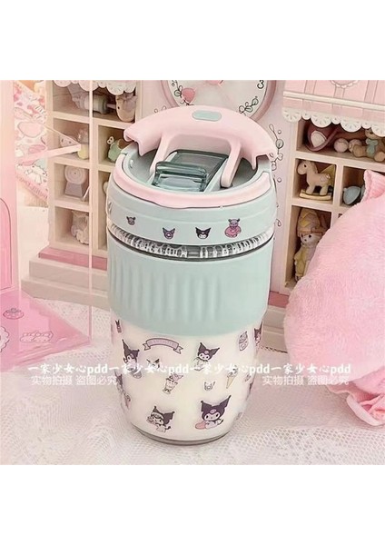 Kawaii Sanrio Cam Saman Bardak Karikatür Melodi Kuromi Cınnamoroll Sevimli Kahvaltı Süt Kahve Fincanı Öğrenci Dışarı Çıkmak Taşınabilir (Yurt Dışından)