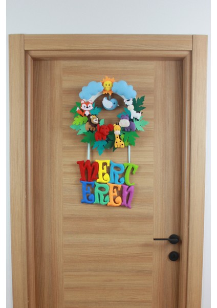 Mert Eren Isimli Safari Bebek ve Hastane Odası Kapı Süsü modelleri