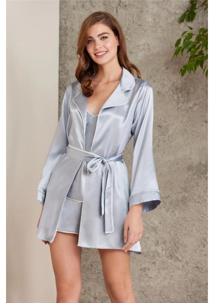 Pierre Cardin 7200 Kadın Saten 4'lü Çeyiz Seti-Mist