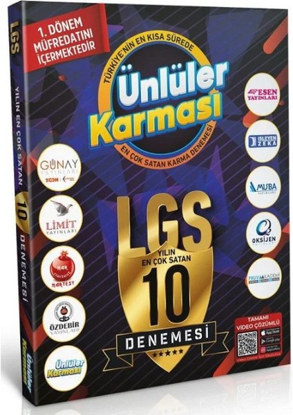 8. Sınıf LGS 1. Dönem 10 Deneme Seti