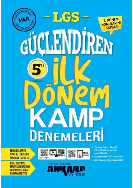 8.Sınıf LGS Güçlendiren 1.Dönem 5'li Kamp Denemesi - LGS Ilk 1.Dönem Kitapları