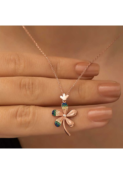 Gümüş Rose Çiçek Bayan Kolye fırsatları