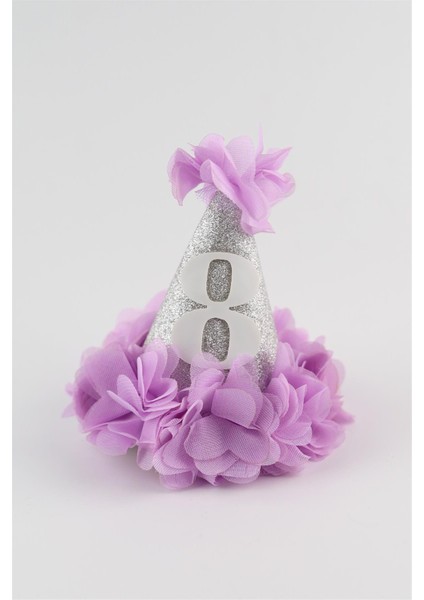 Lila 8 Yaş Huni Doğum Günü Klips Toka