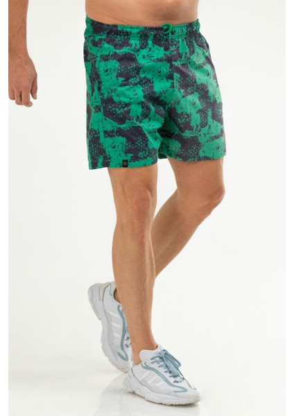 Yeşil Regular Fit Düz Fermuarlı Cep Erkek Deniz Şortu - XE0123 fiyatları