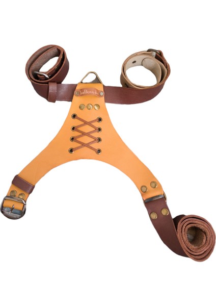 Köpek göğüs tasması hakiki deri orta ve büyük ırk taba/kahverengi kalınlık:3mm boyun ölçüsü:60-80cm göğüs ölçüsü:70-105cm ayarlamalı dog harness GT1-6
