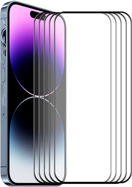 Iphone 14 Pro İçin 5 Pcs 6d Tam Tutsal Gl Film (Yurt Dışından)
