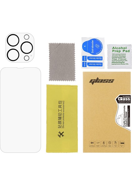 Iphone 14 Pro İçin 2 Adet 2pcs Lens Filmi ile 2 Adet Ekran Filmi (Yurt Dışından)