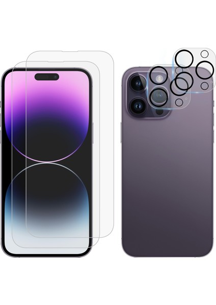 Iphone 14 Pro İçin 2 Adet 2pcs Lens Filmi ile 2 Adet Ekran Filmi (Yurt Dışından) fiyatları