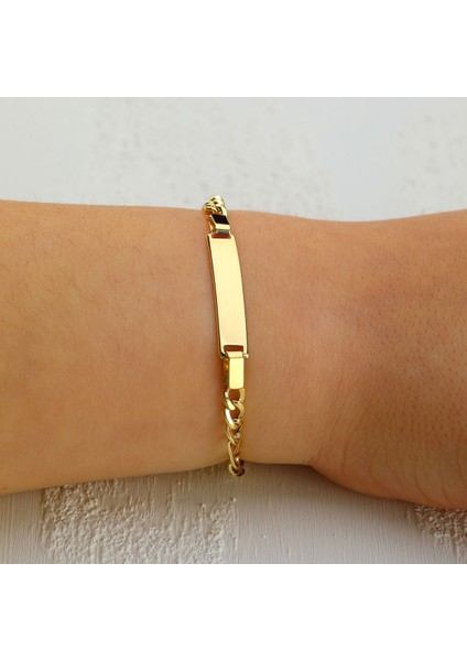 Çocuk 14 Ayar Altın Künye Bileklik fiyatları