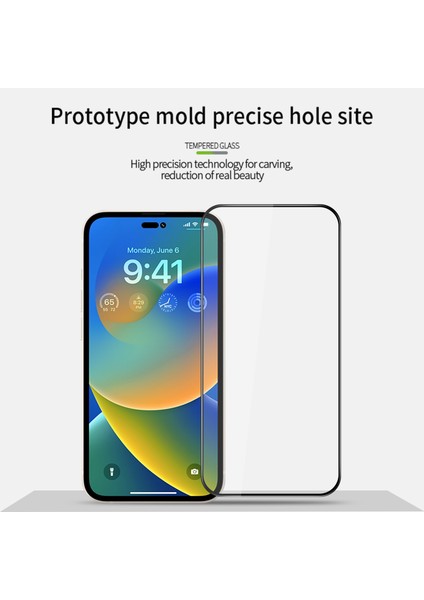Iphone 14 Pro İçin 9h 3D Temperli Gl Film (Yurt Dışından) modelleri