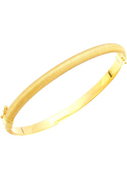 Kadın 14 Ayar Altın Simli Fantezi Kelepçe