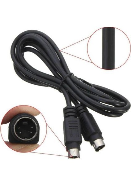 5 Metre S-Video Kablo 5 Metre Svideo Kablo Siyah