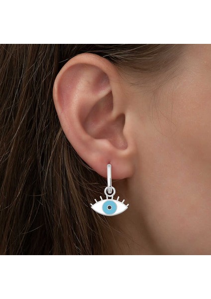 ​Gümüş Fosforlu Mavi Göz Küpe fiyatları