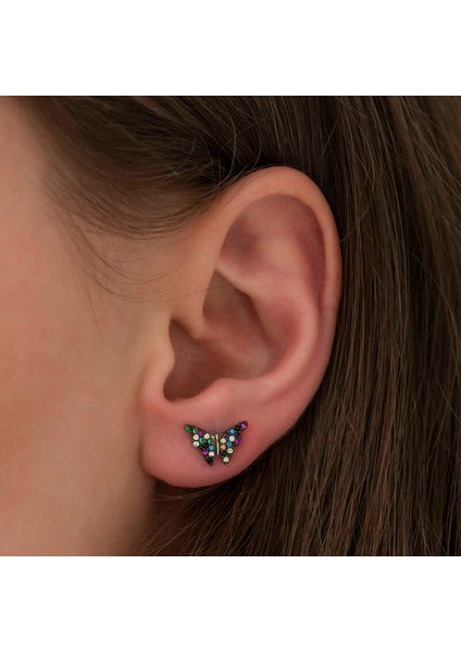 ​Gümüş Mix Kelebek Küpe fiyatları