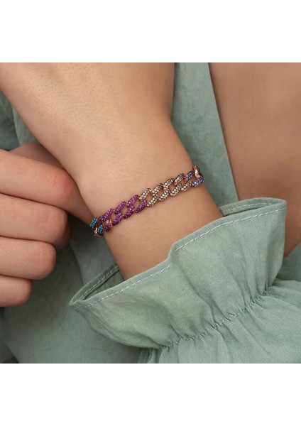 Gümüş Renkli Taşlı Gurmet Bayan Bileklik modelleri