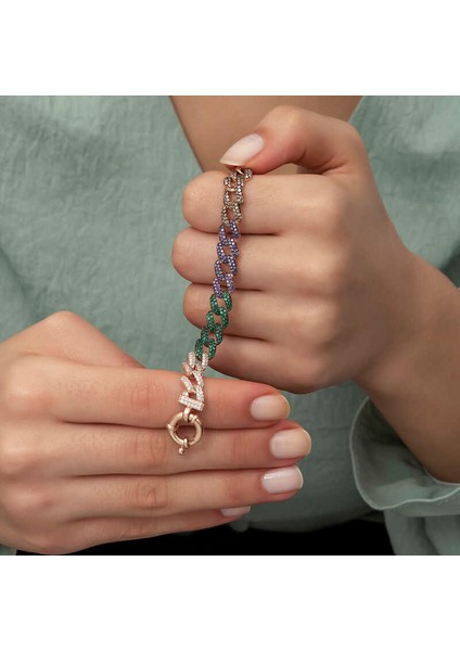 Gümüş Renkli Taşlı Gurmet Bayan Bileklik fırsatları