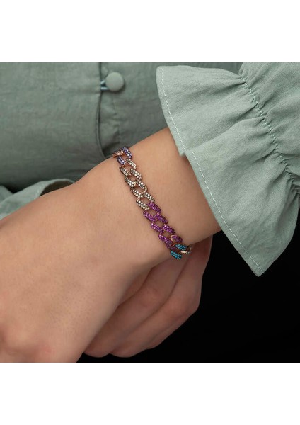 Gümüş Renkli Taşlı Gurmet Bayan Bileklik indirimleri