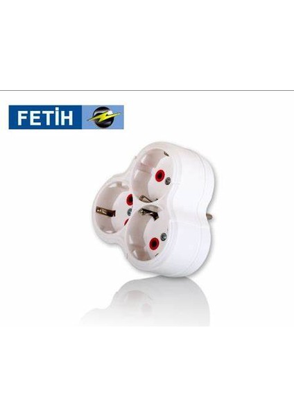 3'lü Topraklı Klemensli Grup Priz (Fetih 306-00)