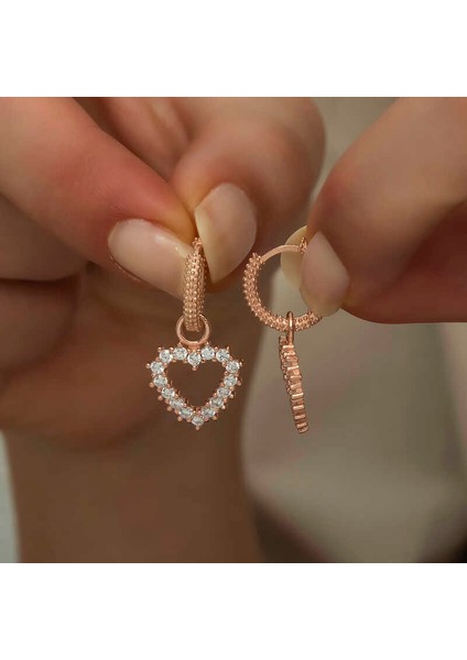 Gümüş Halka Kalp Bayan Küpe fırsatları