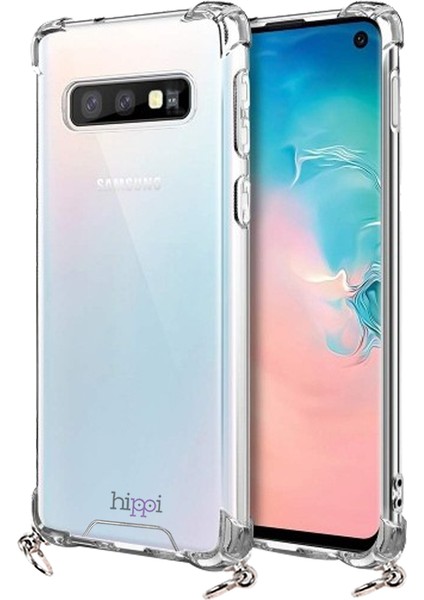 Galaxy S10 Uyumlu Şeffaf Askılı Kılıf