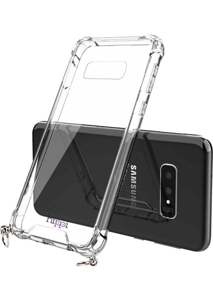 Galaxy S10 Uyumlu Şeffaf Askılı Kılıf