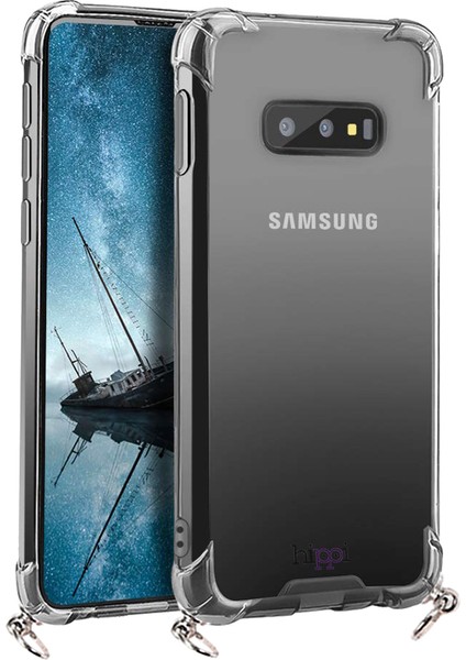 Galaxy S10 Uyumlu Şeffaf Askılı Kılıf