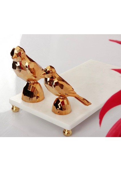 2'li Kuş Biblo Süs Polyester Döküm