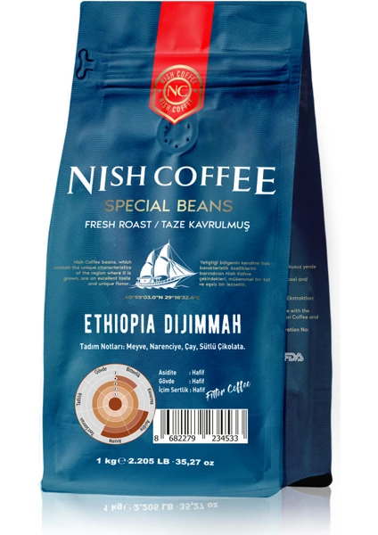 Filtre Kahve Nish Etiyopya Dijimmah 1 kg