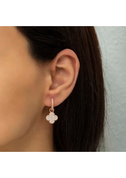 Gümüş Halka Yonca Bayan Küpe fiyatları