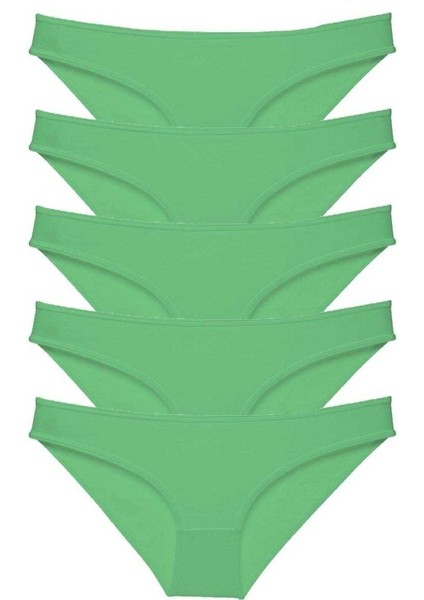 5 adet Süper Eko Set Likralı Kadın Slip Külot Yeşil