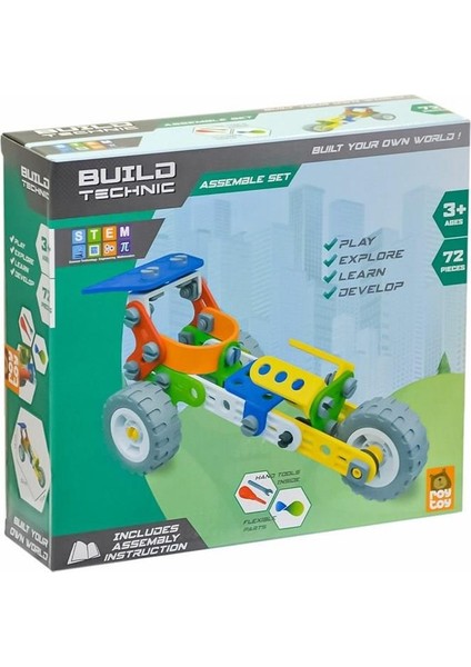 Roy Toys Roy Toy Sök Tak Araçlar Buggy 72 Parça 3+ Yaş Üzeri Çocuklar Için Kendin Yap Oyun Seti