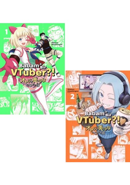 Babam Bir Vtuber 1 - 2. Ciltler Manga Seti