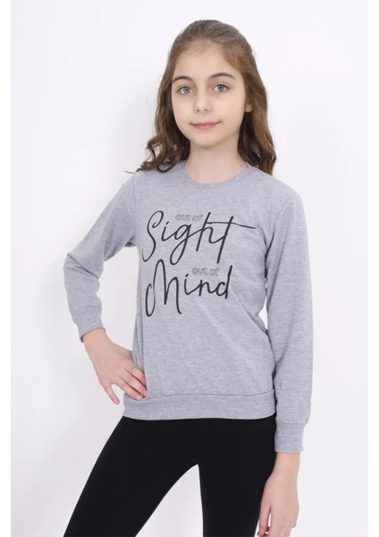 Out Of Sight Baskılı Sweatshirt ECCK-OLC-3895-6