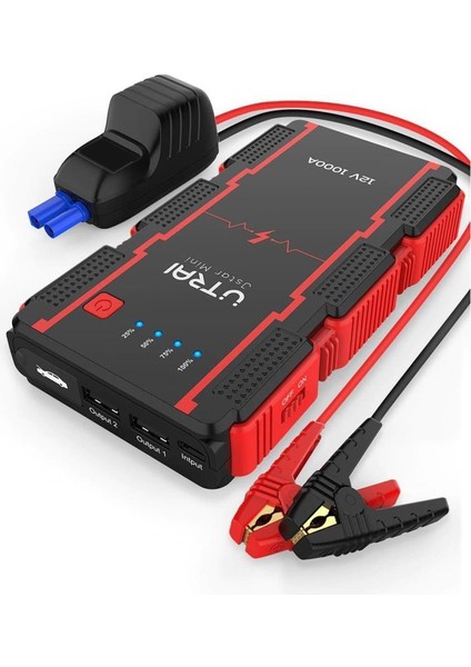 Utraı Jstar Mini 13000MAH 1000A Jump Starter Taşınabilir Akü Takviye Cihazı ( Powerbank + LED Lamba)