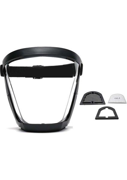 Tek Parça Koruyucu Maske Tam Yüz Toz Geçirmez Bisiklet Buğu Önleyici Gözlük Hd Maske (Yurt Dışından)