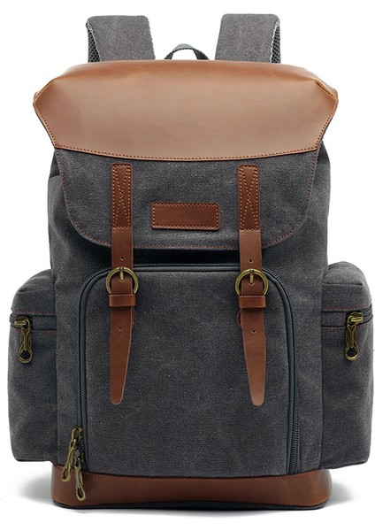 Retro Bilgisayar Sırt Çantası Erkek Tuval Rahat Kadın Sırt Çantası Seyahat Okul Çantası (Yurt Dışından)