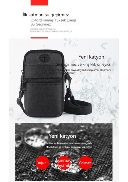Çok Fonksiyonlu Su Geçirmez Cep Telefonu Çantası Çapraz Küçük Çanta Mini Telefon Çantası (Yurt Dışından)