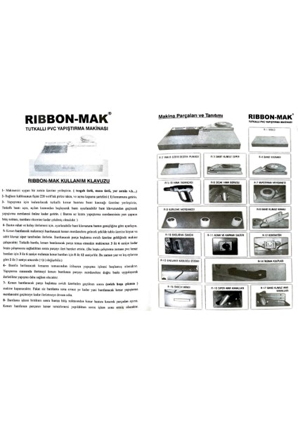 Rıbbon-Mak Masaüstü Tutkallı Pvc, Melamin Kenar Bandı Yapıştırma Makinası modelleri