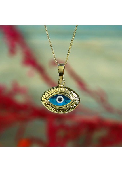 Kadın 14 Ayar Altın Nazar Göz Kolye fırsatları